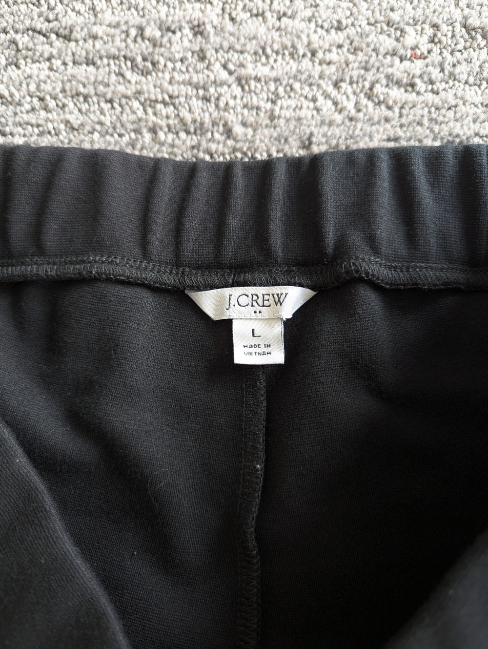 J. Crew Pintuck Sweatpants Black Pull On Pants Pockets - Picture 3 of 10